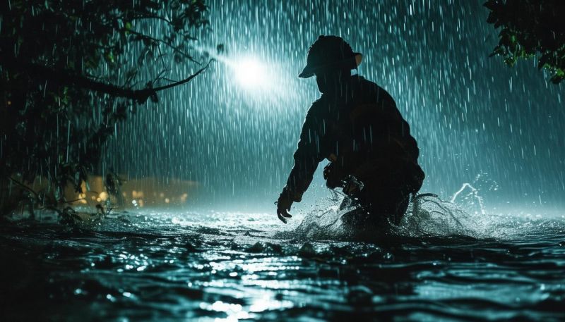 暴雨夜立交桥下积水没膝 突发事件现场直击救援全过程